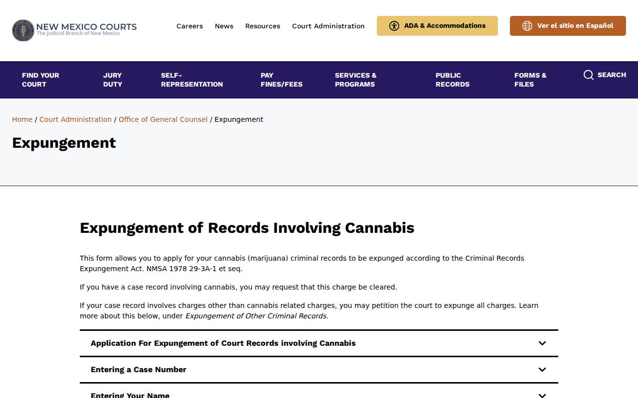 Torrance County arrest record expungement forms