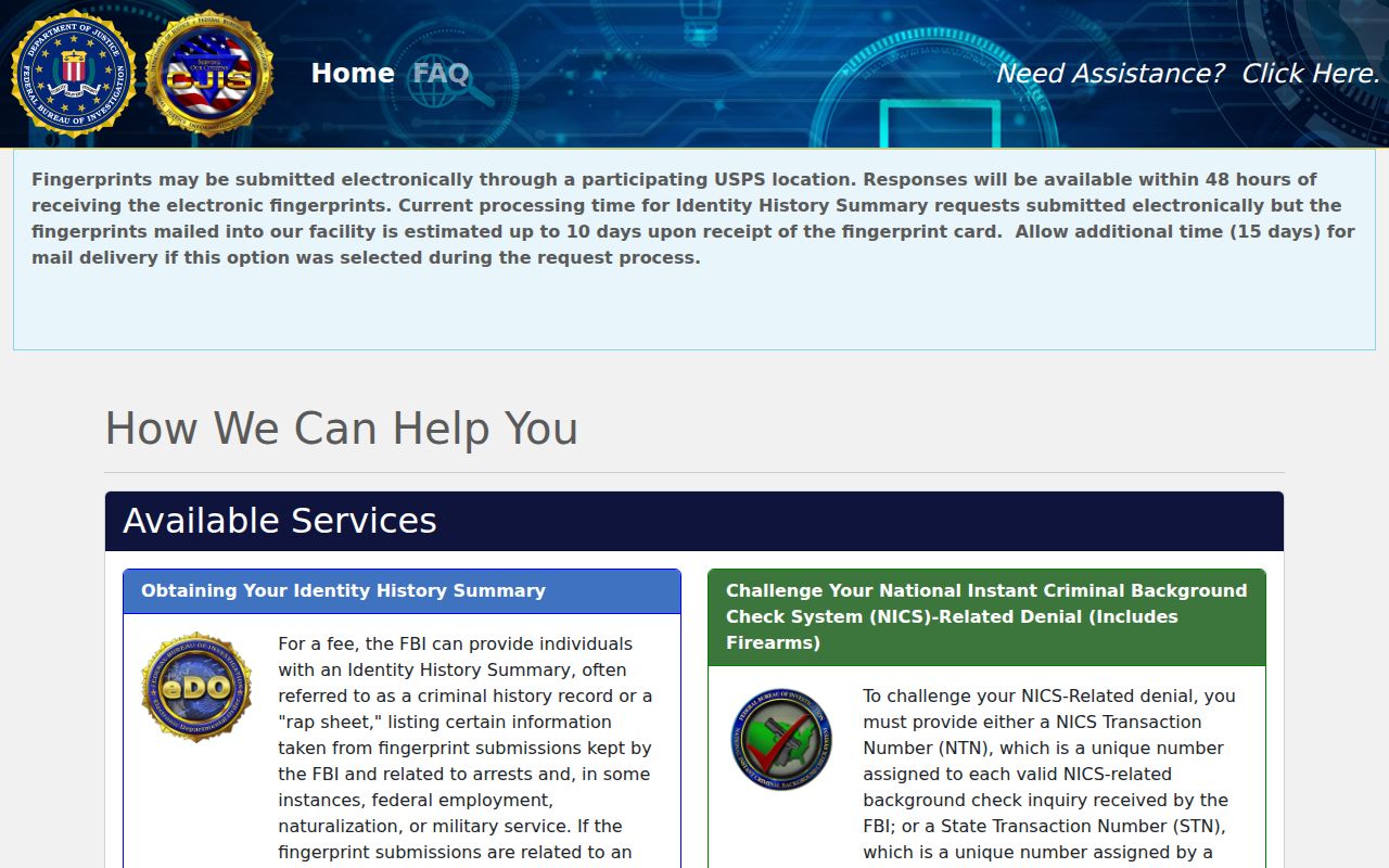 FBI fingerprint history request for Torrance County residents